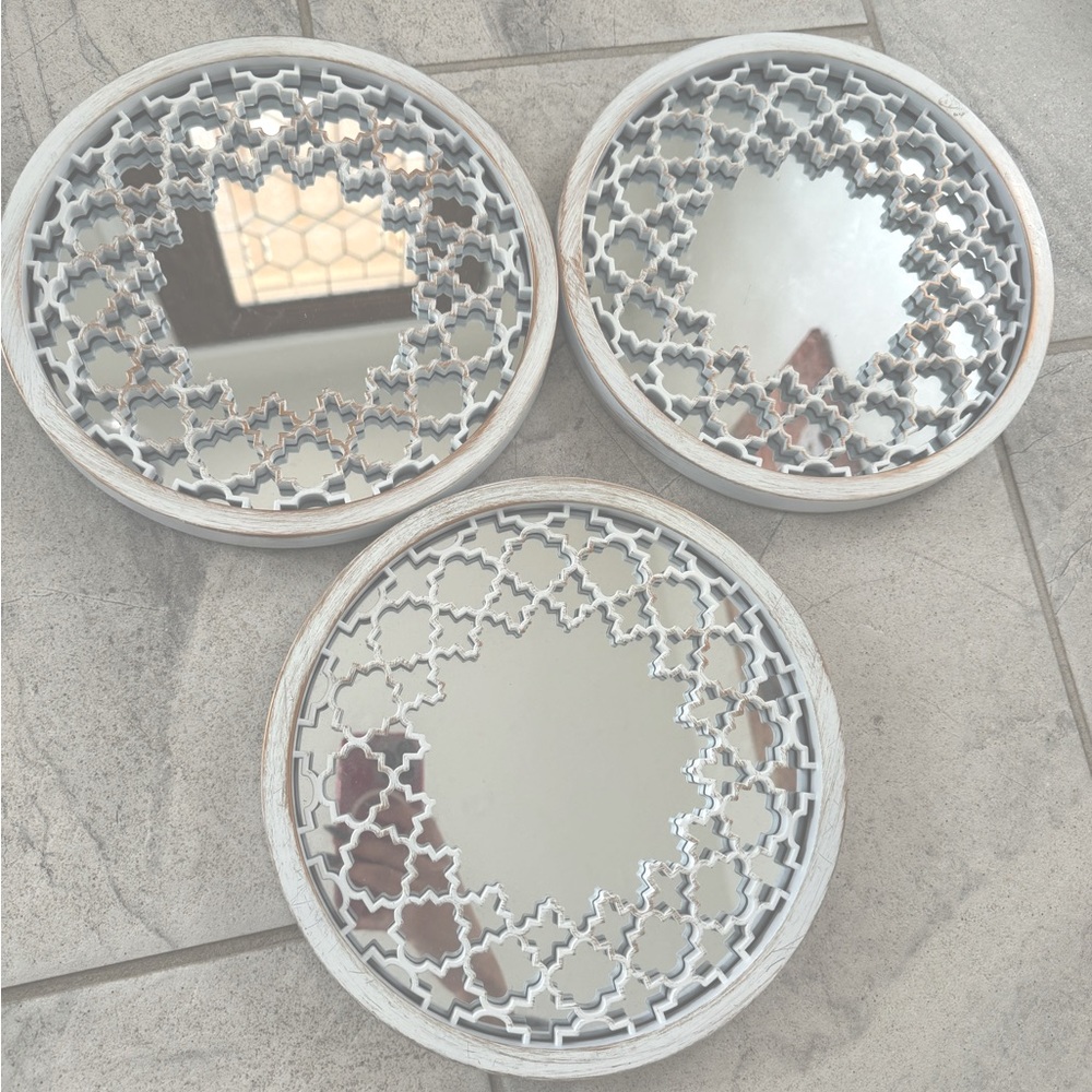 Decorative mirror set of 3.